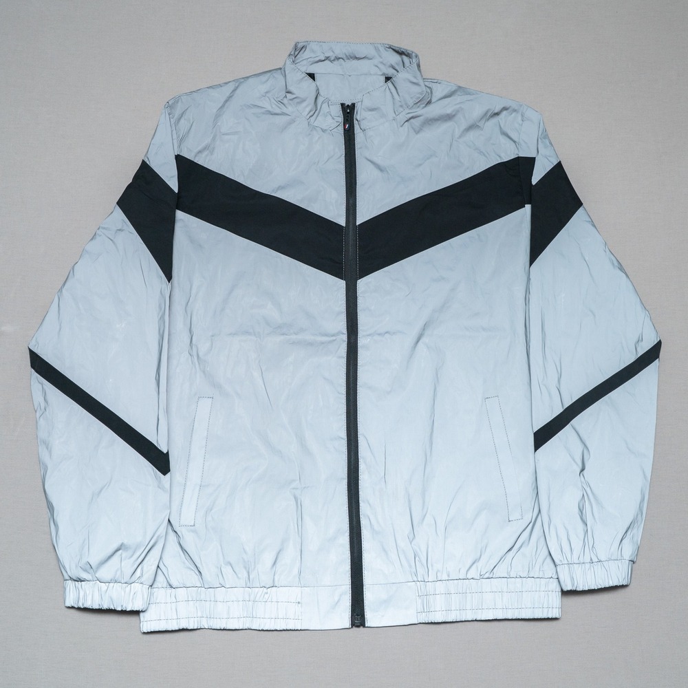 Reflective Zip Up Running Athletic Lightweight Windbreaker Adult M